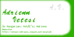 adrienn vetesi business card